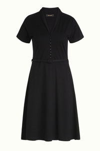 schwarz Emmy Dress Ecovero Classic Kleid King Louie