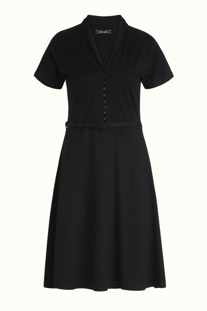 schwarz Emmy Dress Ecovero Classic Kleid King Louie