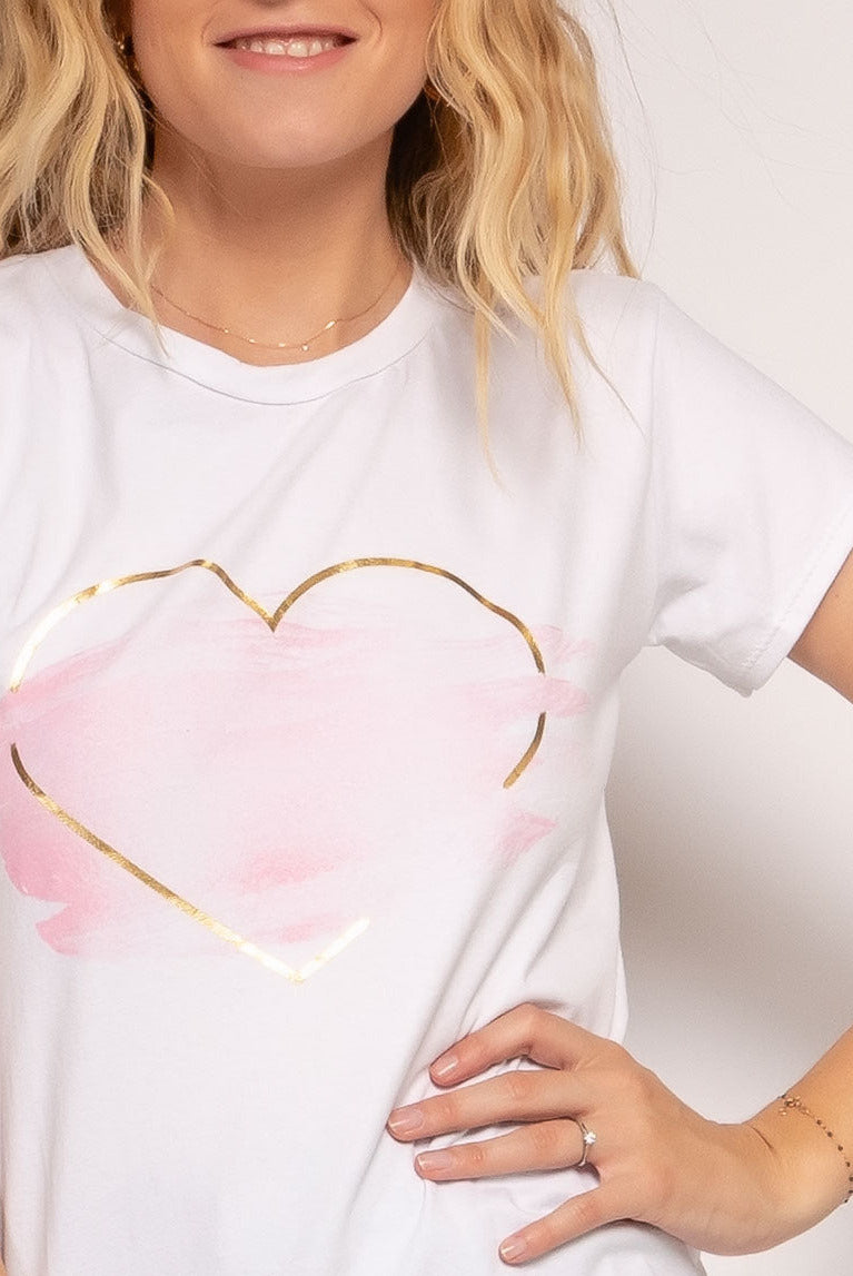 Shirt mit Herz Print - Gluecksboutique®