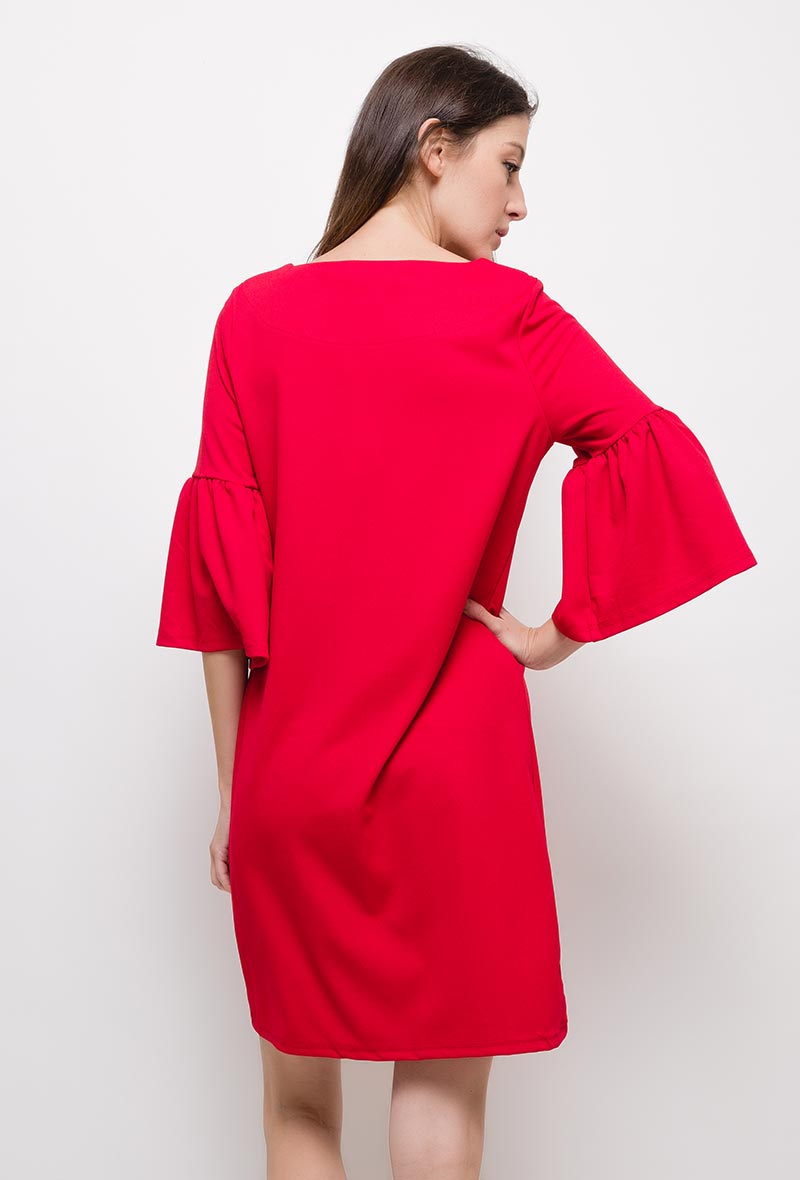 Minikleid mit Volantärmel - Gluecksboutique®