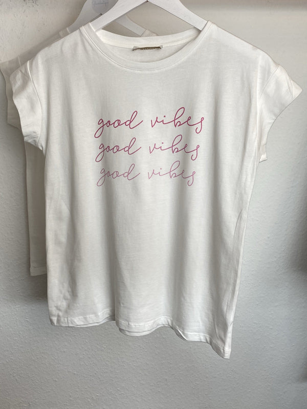 Good Vibes T-Shirt Fuchsia - Gluecksboutique®