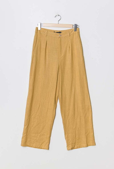 Hose aus Leinenmischung in vers. Farben - Gluecksboutique®