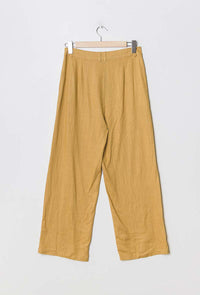 Hose aus Leinenmischung in vers. Farben - Gluecksboutique®