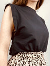 Big Shoulder Top schwarz - Gluecksboutique®