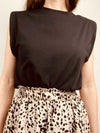 Big Shoulder Top schwarz - Gluecksboutique®