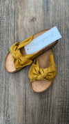 Sandalen mit Schleife in gelb - Gluecksboutique®