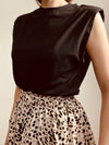Big Shoulder Top schwarz - Gluecksboutique®