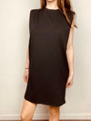 Big Shoulder Minikleid in schwarz - Gluecksboutique®