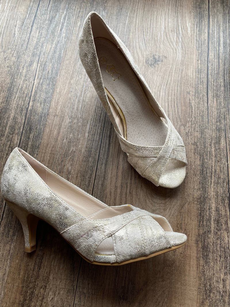 Pumps Gold Schimmer - Gluecksboutique®