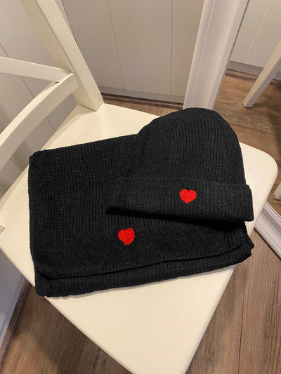 Mützen-Schal Set, vers. Farben - Gluecksboutique®