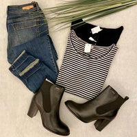 Stiefel Fleur Chelsea schwarz - Gluecksboutique®