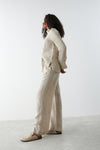 Leinen Hose Beige - Gluecksboutique®