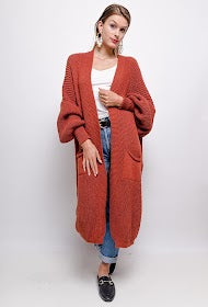 Maxi Cardigan, rostbraun - Gluecksboutique®
