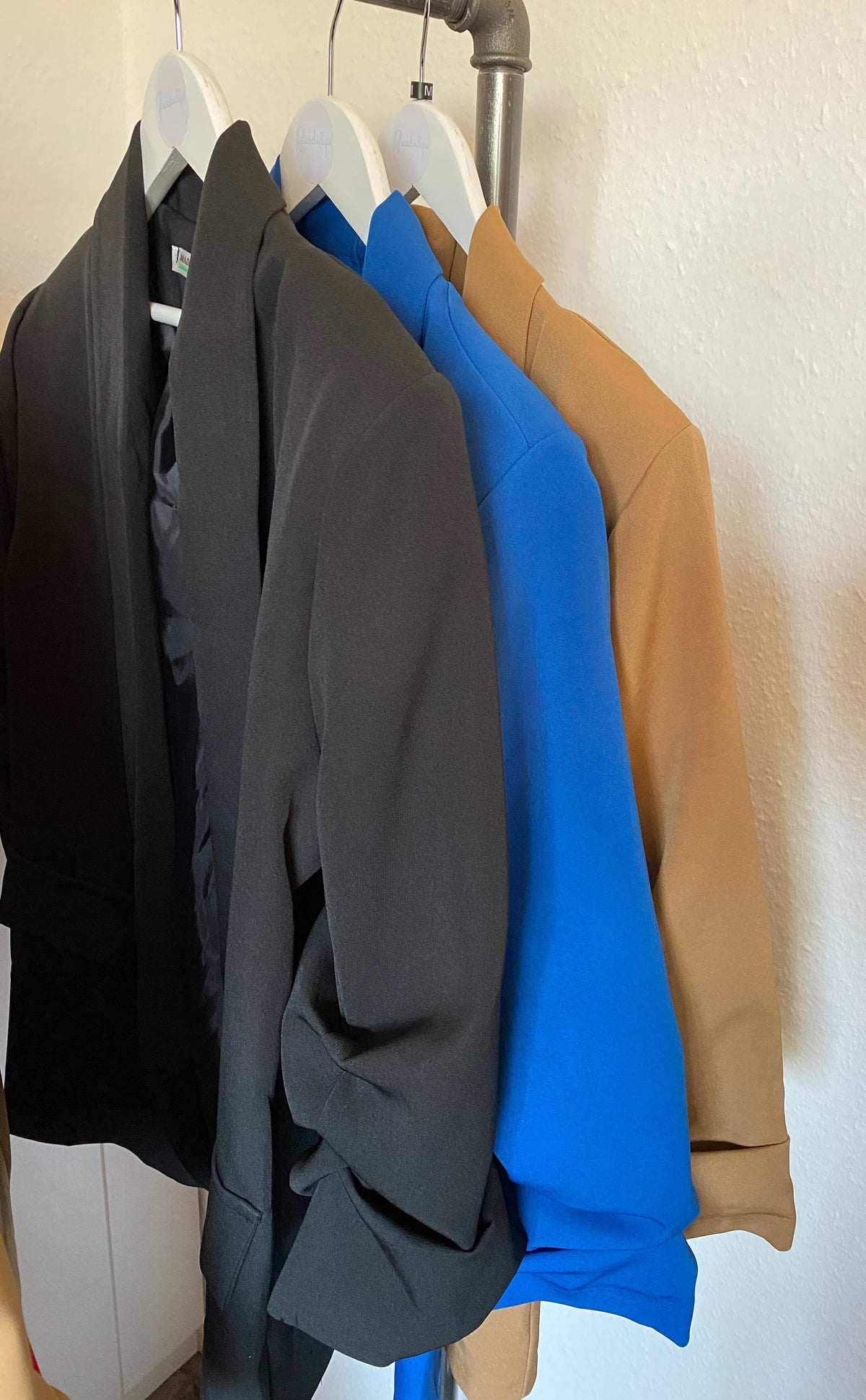 Blazer mit gerafften Ärmeln, vers. Farben - Gluecksboutique®