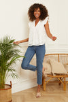 Bluse mit Lochmuster - Gluecksboutique®
