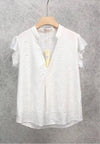 Bluse mit Lochmuster - Gluecksboutique®