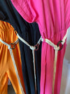 Jumpsuit mit Taschen und Gürtel - Gluecksboutique®