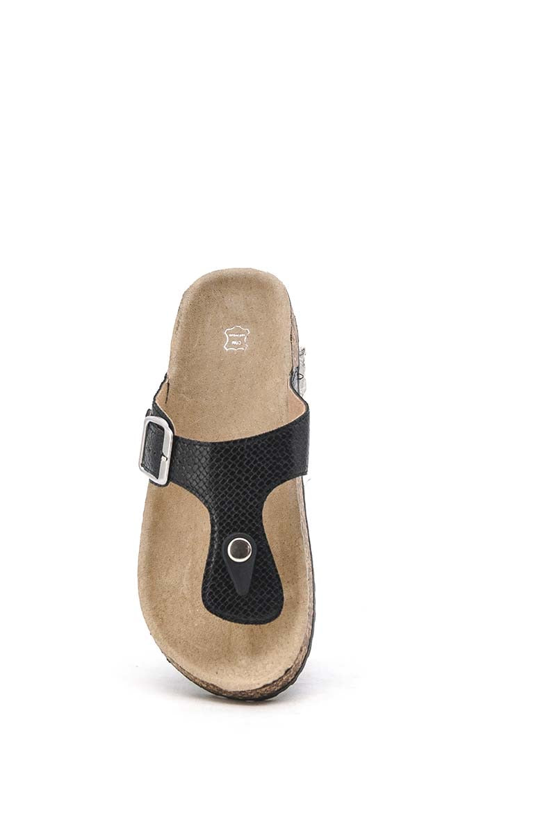 Pantolette Zehentrenner schwarz - Gluecksboutique®