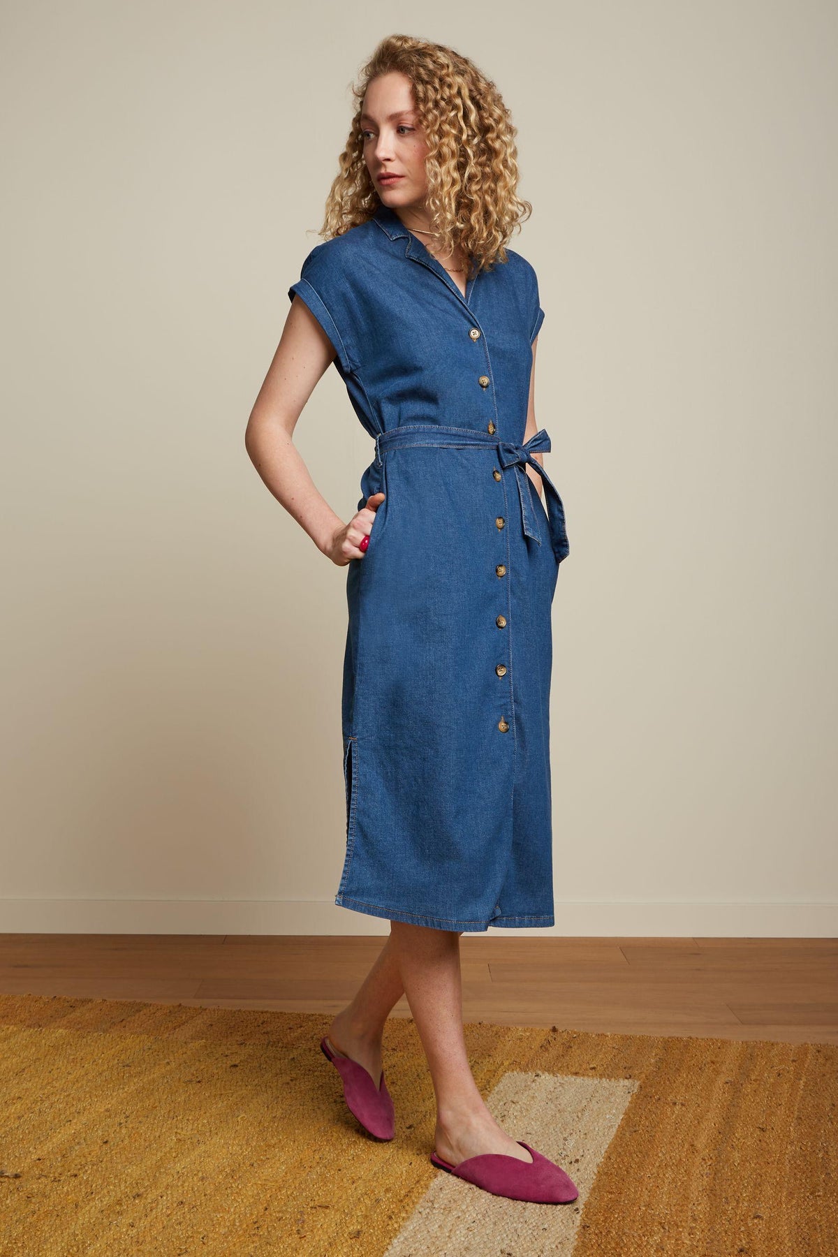 Irene Dress Chambray King Louie