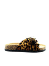 Pantolette mit Schleife im Leomuster - Gluecksboutique®