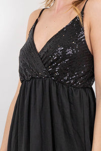 Trägerkleid mit Pailletten - Gluecksboutique®