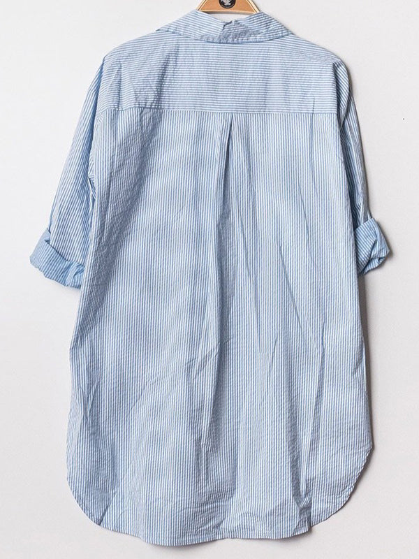 gestreifte Longblouse - Gluecksboutique®