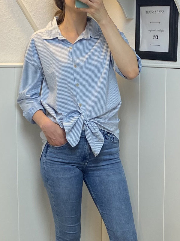 gestreifte Longblouse - Gluecksboutique®