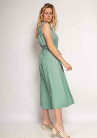 Midikleid mit Stoffguertel - Gluecksboutique®