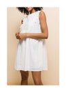 Mini Kleid Angela weiß bestickt - Gluecksboutique®