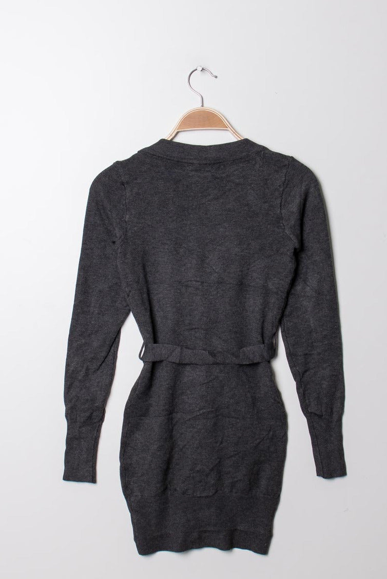 dunkelgrau Feinstrickjacke Gluecksboutique