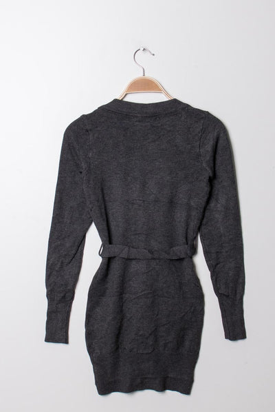 dunkelgrau Feinstrickjacke Gluecksboutique