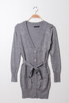 grau Feinstrickjacke Gluecksboutique