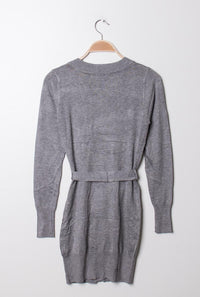 grau Feinstrickjacke Gluecksboutique