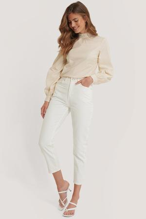 High Neck Bluse off white NA-KD - Gluecksboutique®