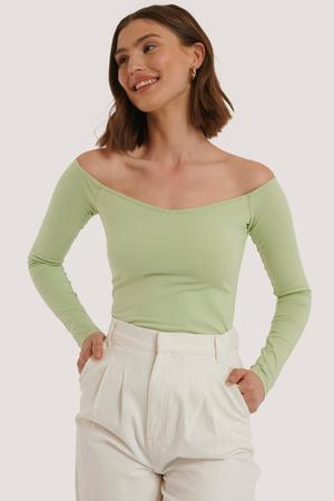 Schulterfreies Jersey Top NA-KD - Gluecksboutique®