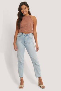 Spitzentop mit Schnürung NA-KD - Gluecksboutique®