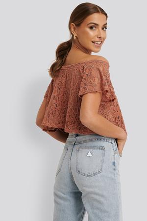 Schulterfreies Spitzen Top NA-KD - Gluecksboutique®
