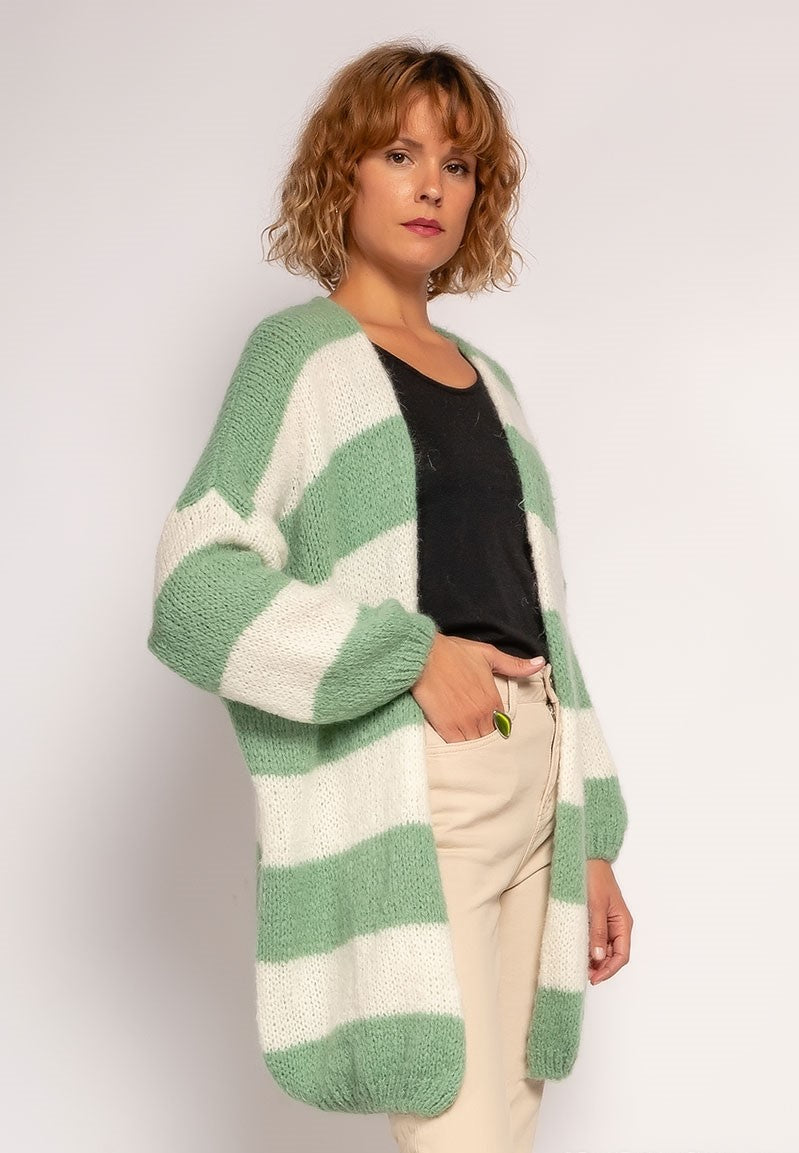 gestreifter Cardigan, vers. Farben - Gluecksboutique®
