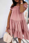 Offshoulder Kleid in vers. Farben - Gluecksboutique®