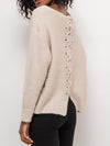 Oversize Strickpullover mit Zopfmuster - Gluecksboutique®