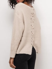 Oversize Strickpullover mit Zopfmuster - Gluecksboutique®