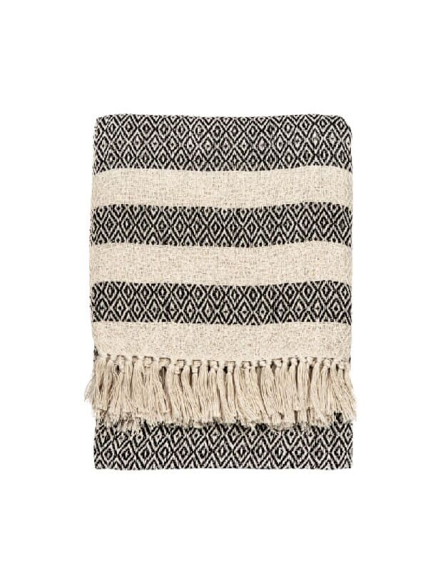 Sass & Belle  Decke Scandi Boho Stripe Blanket Throw LEVI031 - Gluecksboutique®
