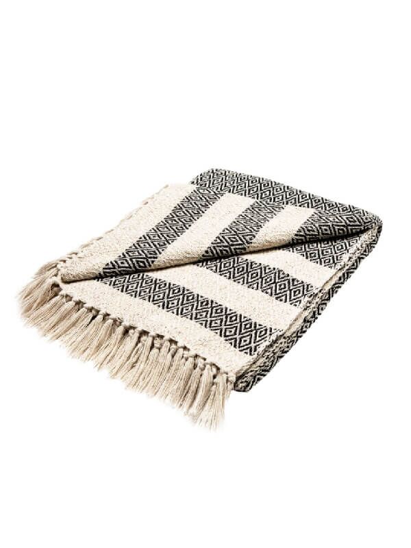 Sass & Belle  Decke Scandi Boho Stripe Blanket Throw LEVI031 - Gluecksboutique®