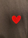 Basic T-Shirt mit gesticktem Herz - Gluecksboutique®