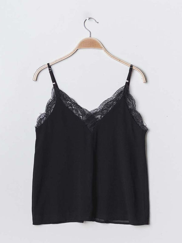 Trägertop mit Spitze - Gluecksboutique®