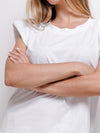 T-Shirt mit Schulterpolstern - Gluecksboutique®