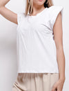 T-Shirt mit Schulterpolstern - Gluecksboutique®