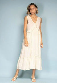 ärmelloses Leinenkleid, in vers. Farben - Gluecksboutique®