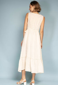ärmelloses Leinenkleid, in vers. Farben - Gluecksboutique®