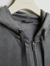 Cecilia Velour Hoodie Dark Grey - Gluecksboutique®
